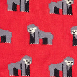 Swole Panda Gorilla Bamboo Socks in Red