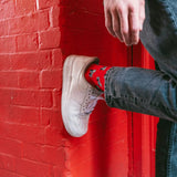 Swole Panda Gorilla Bamboo Socks in Red