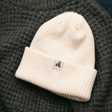 Swole Panda Organic Cotton Beanie In Cream
