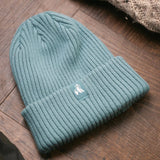 Swole Panda Organic Cotton Beanie In Turquoise