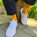 Swole Panda Puffin Bamboo Socks in Yellow