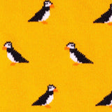 Swole Panda Puffin Bamboo Socks in Yellow