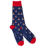 Swole Panda Sailing Boat Socks in Navy