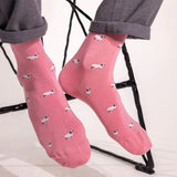 Swole Panda Sheep Socks in Pink