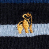 Swole Panda Small Striped Bamboo Socks In Black