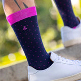 Swole Panda Spotted Bamboo Socks In Pink