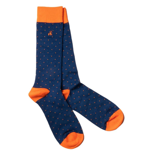 Swole Panda Spotted Orange Bamboo Socks