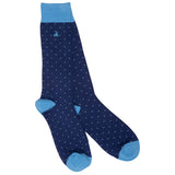 Swole Panda Spotted Sky Blue Bamboo Socks