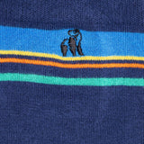 Swole Panda Stripe Bamboo Socks In Royal Blue Multi