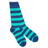 Swole Panda Striped Bamboo Socks In Lime Green