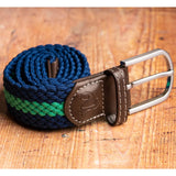 Swole Panda Woven Belt in Blue/Green Stripe