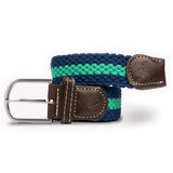 Swole Panda Woven Belt in Blue/Green Stripe
