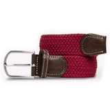 Swole Panda Woven Belt In Burgundy