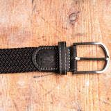 Swole Panda Woven Belt in Jet Black