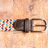 Swole Panda Woven Belt in Multicolour Zig-Zag