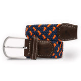 Swole Panda Woven Belt In Navy/Orange Spot