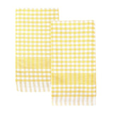 Gingham Tea Towels/Napkins In Yellow