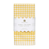 Talking Tables Gingham Fabric Tablecloth In Yellow