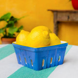 Talking Tables Lemon Ceramic Punnet In Blue, 15cm