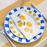 Talking Tables Lemon Long Lunch Paper Napkins In Yellow, 16pk
