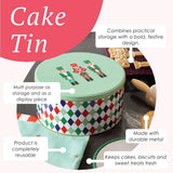 Talking Tables Nutcracker Harlequin Christmas Cake Tin, 23cm