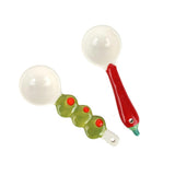 Talking Tables Olive & Chilli Ceramic Spoons 2pk