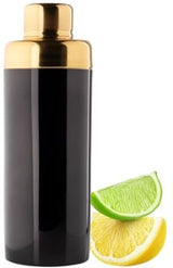 Taproom Cobbler Cocktail Shaker In Black & Gold, 650ml