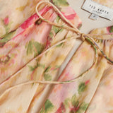Ted Baker Helenoh Floral Ruffle Detail Blouse In Tan