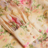 Ted Baker Helenoh Floral Ruffle Detail Blouse In Tan