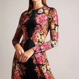 Ted Baker Analou Midi Dress With Baby Lock Seams