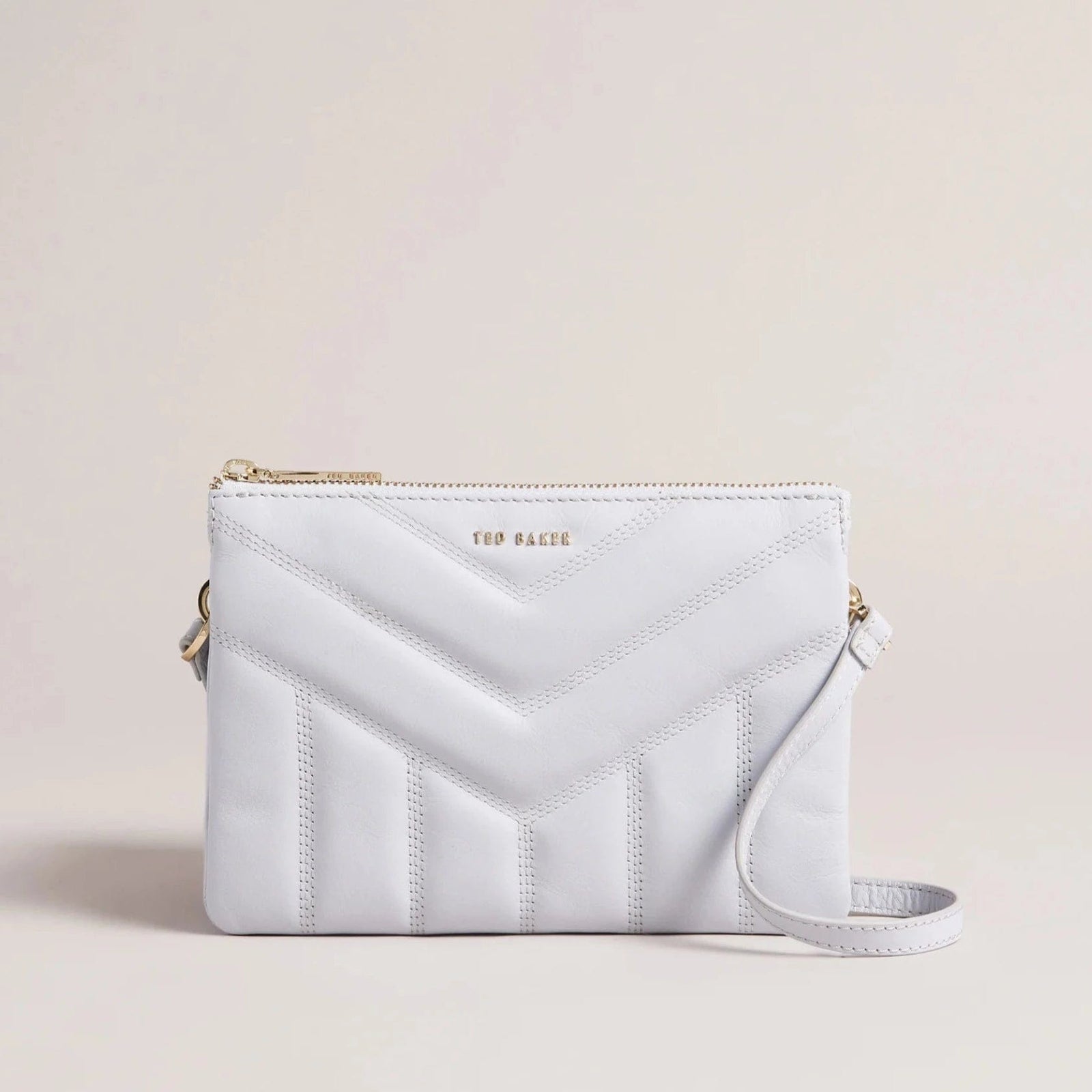 Ted Baker Ayasini Quilted Puffer Crossbody Bag Light Blue