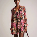 Ted Baker Cecihly Floral Ruffled Mini Dress