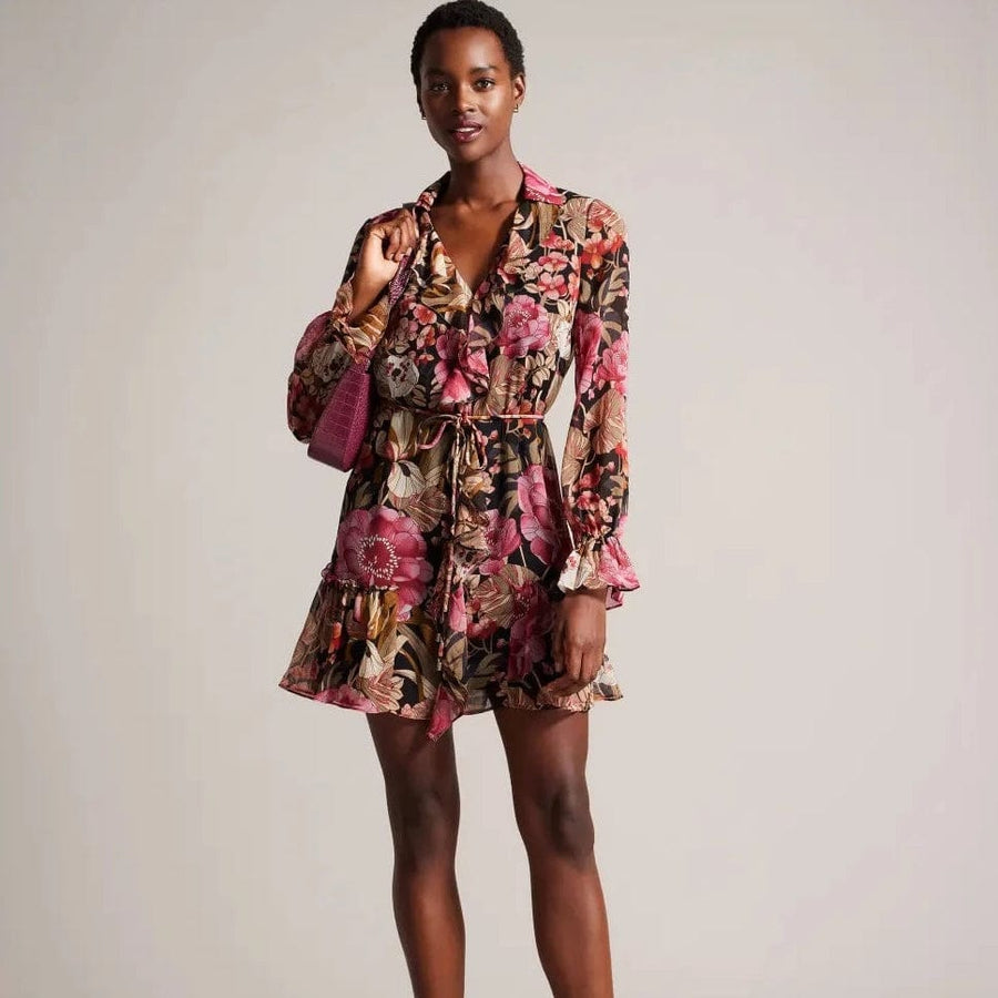 Ted Baker Cecihly Floral Ruffled Mini Dress Ted Baker Cecihly Floral Ruffled Mini Dress