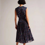 Ted Baker Coraal Heart Print Sleeveless Midi Dress