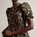 Ted Baker Dabney Floral Tea Dress With Puff Sleeve