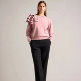 Ted Baker Debroh Easy Fit Ruffled Jumper in Pink
