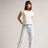 Ted Baker Effiy V-Neck Vest With Lace Neckline in White