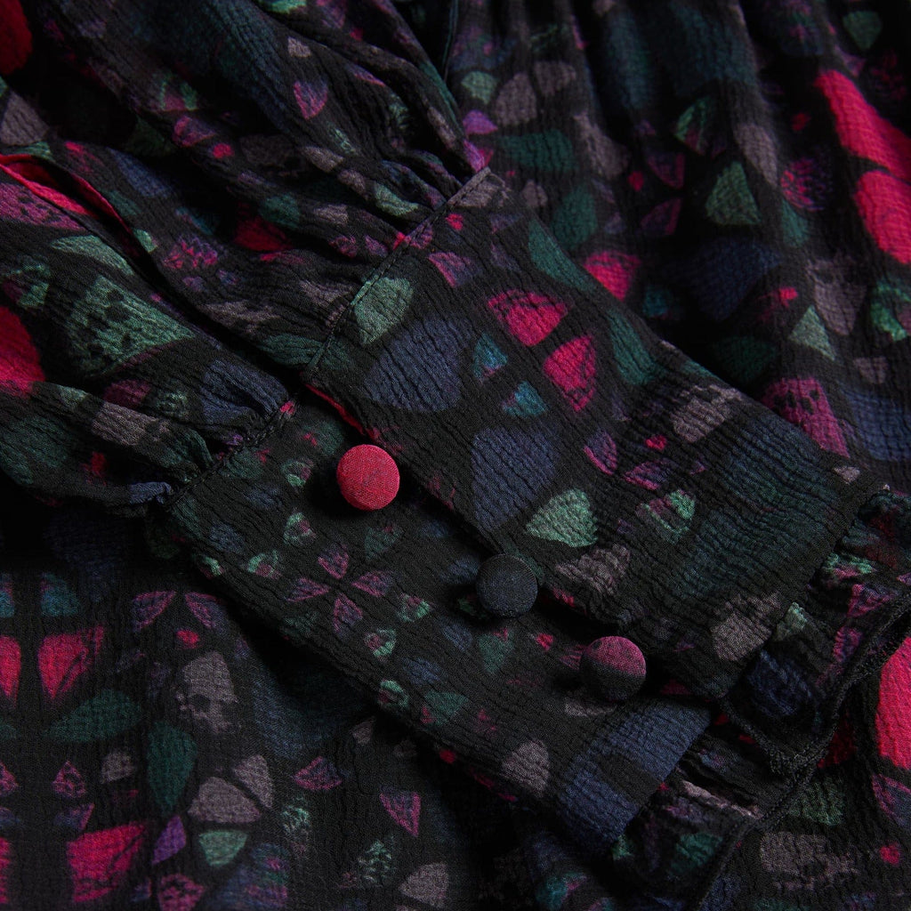 Vestido Ted Baker Swing Con Volantes - Negro