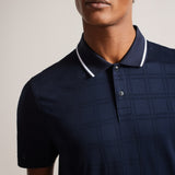 Ted Baker Galton Plain Short Sleeve Polo Navy