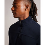 Ted Baker Gazine Long Sleeve Half Zip Pullover in Navy