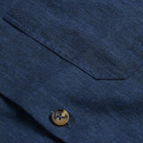 Ted Baker Iio Relaxed Fit Linen Blend Shirt in Dark Blue