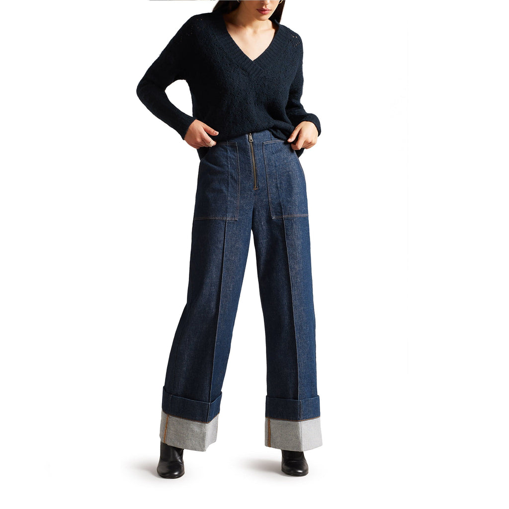 Kadın Sweaters Konast Bicolor Katmanlı Kaburga Örgü Sweater Chic Ladies Crotch Kadın Sweaters Konast Bicolor Katmanlı Kaburga Örgü Sweater Chic Ladies Crotch