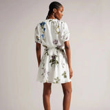 Ted Baker Jaliyaa V Neck Peplum Waist Mini Dress