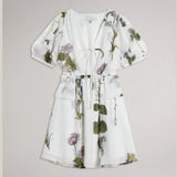 Ted Baker Jaliyaa V Neck Peplum Waist Mini Dress