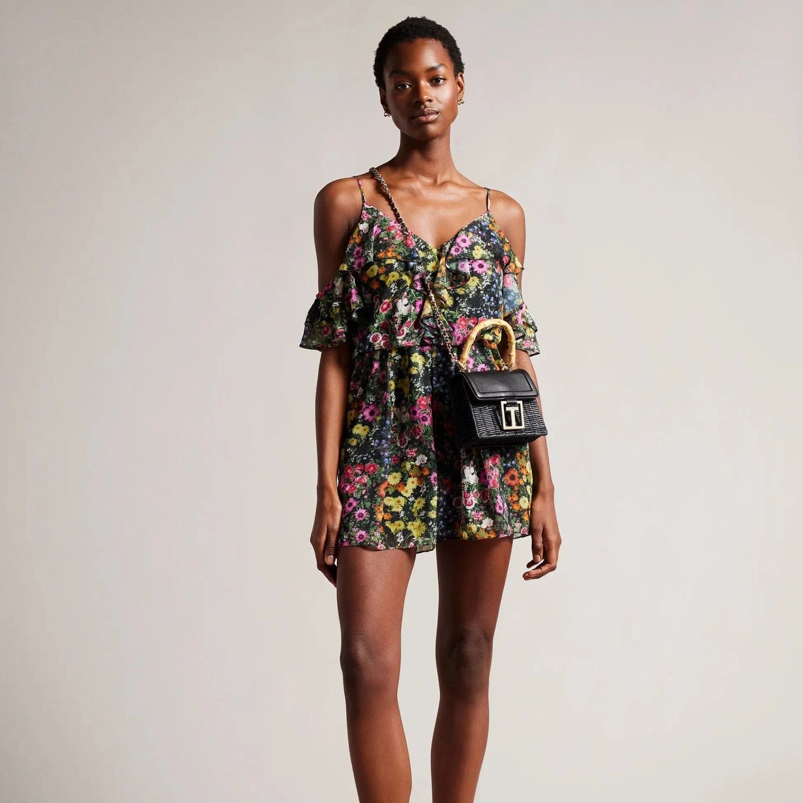 【TED BAKER】Jaylisaトップハンドル クロスボディバッグ Ted Baker Jaylisa Leather and Rattan Cross Body Bag
