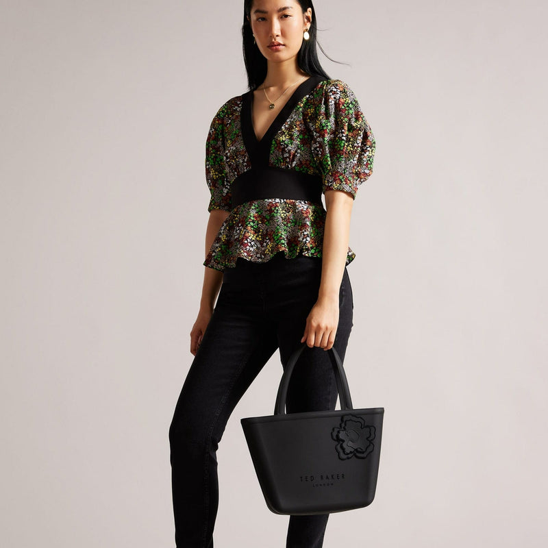 Ted baker black small tote bag cheap