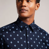 Ted Baker Kyme Print Shirt Navy