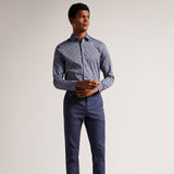 Ted Baker Maccle Printed Shirt Navy
