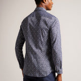 Ted Baker Maccle Printed Shirt Navy