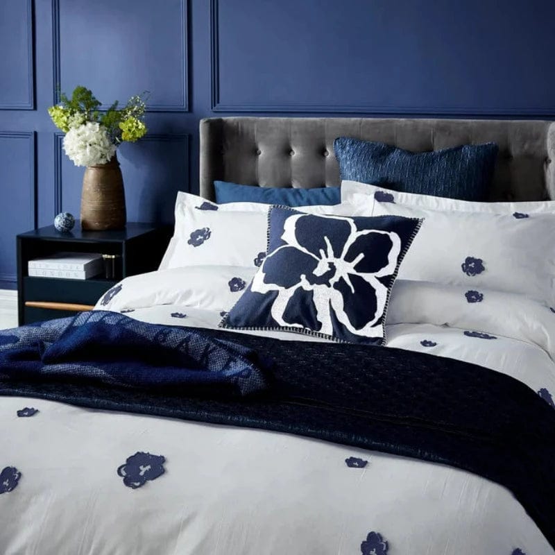 Ted Baker Magnolia Fil Coupe White & Navy Bedding Elys Wimbledon